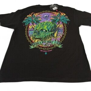 Sullen Art Collective Graphic Tee Mens Large Black NEW No Bad Daze Skull Tattoo